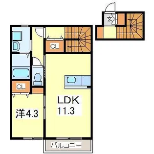 ボヌールハウス【2階】の間取り