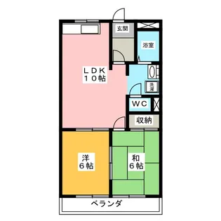 明豊ハイツA棟【2階】の間取り