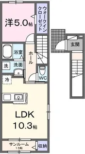 アルモ ドゥーエ【2階】の間取り