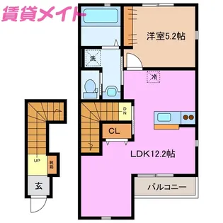 ADAN四日市【2階】の間取り