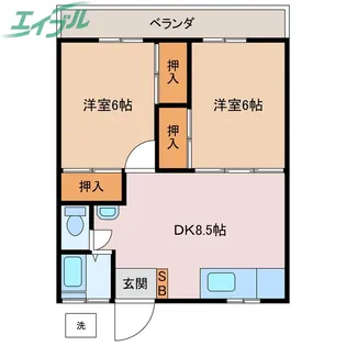 第二泰和マンション【3階】の間取り