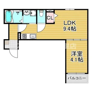 AIA難波南【4階】の間取り