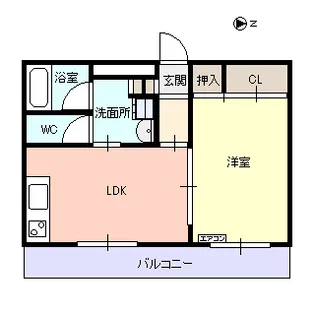 DKアコヤハイツ【3階】の間取り
