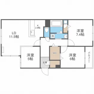 山の手シティ.ステラ【3階】の間取り