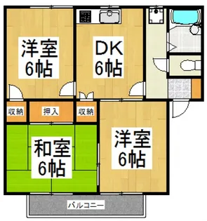 ベルメゾンサーバA【2階】の間取り