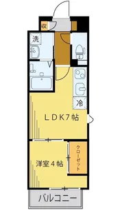 シェルグランデ六丁目【13階】の間取り