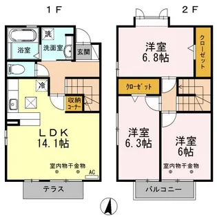 静岡県浜松市中央区上島3【一戸建】の間取り