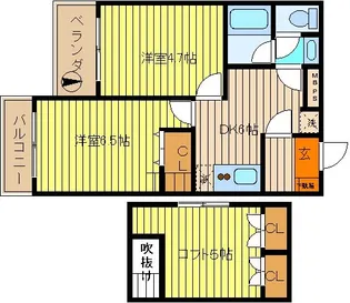 エーデルブルーメセブン【3階】の間取り