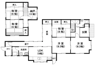 滋賀県近江八幡市慈恩寺町上【一戸建】の間取り