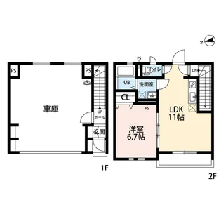 1LDKの間取り画像