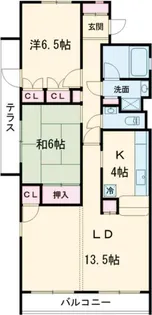 南雪谷サンハイツ【3階】の間取り