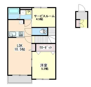 villa KAKIHI 宮ノ上A【2階】の間取り