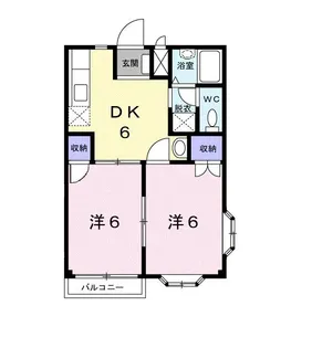 ニューシティーさかえ【1階】の間取り