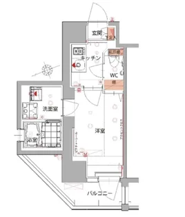 ハーモニーレジデンス五反田【9階】の間取り