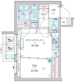GENOVIA京成立石V【4階】の間取り