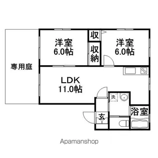 リバティイン幸【2階】の間取り