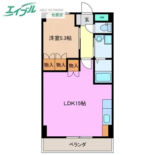 ヴェルメゾン【4階】の間取り