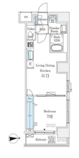 フトューロ東神田【10階】の間取り