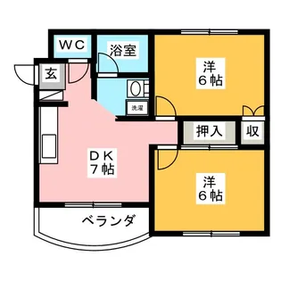 フラット穂留壽【3階】の間取り