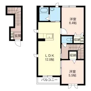 エーデル青葉B【2階】の間取り