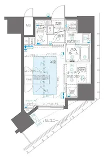 東京都新宿区新宿1【マンション】の間取り