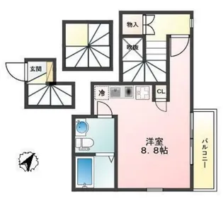 東京都新宿区上落合3【アパート】の間取り