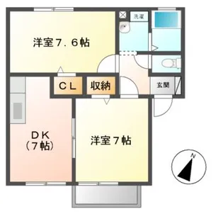 コスモスハウス A~H【1階】の間取り