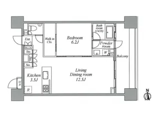 レジディア芝浦KAIGAN レジディア芝浦KAIGAN【9階】の間取り