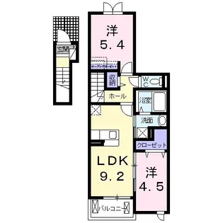 エスポワールマサオカ【2階】の間取り