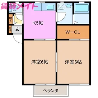 ハーミテージ【2階】の間取り