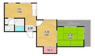 パールハイツ楠葉【4階】の間取り