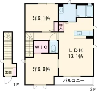 カラー クインテット【2階】の間取り