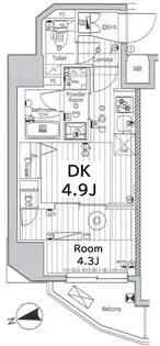 メイクス上野【5階】の間取り