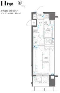 ZOOM横浜関内【9階】の間取り
