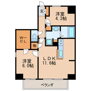 Kamiya Bldg 東桜【8階】の間取り