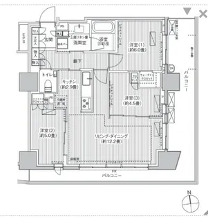 グランリビオ高輪三丁目【4階】の間取り