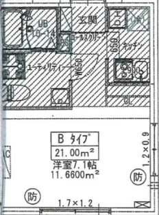 ラフォート菊川【2階】の間取り
