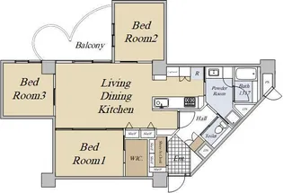 三田ハウス【9階】の間取り