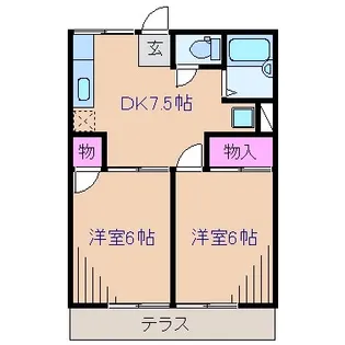 グリーンヒルサイド【1階】の間取り