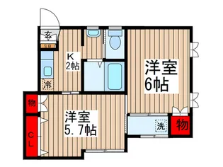 ドミ-ル参番館【1階】の間取り