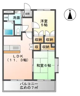 コンフォース荒井【3階】の間取り