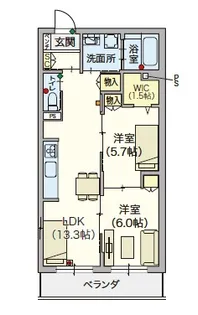 (シニア限定)ヘーベルVillage春日【3階】の間取り