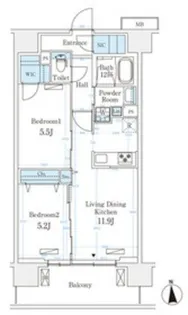 ハビテ本厚木【14階】の間取り