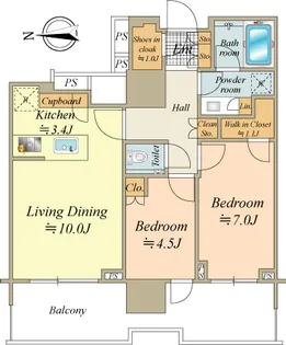 HARUMI FLAG SUN VILLAGE T棟【9階】の間取り
