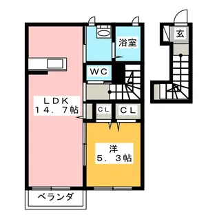 オークコート【2階】の間取り