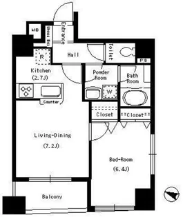 ラクラス日本橋久松町【4階】の間取り