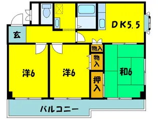 ローズホール【2階】の間取り