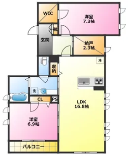 レガーリ・デル・ソーレ【2階】の間取り