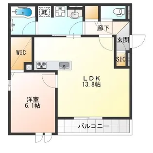 クラシスト東粉浜WEST【2階】の間取り