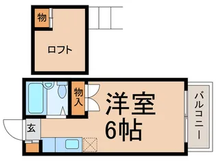 スカイクルーズ中台【2階】の間取り